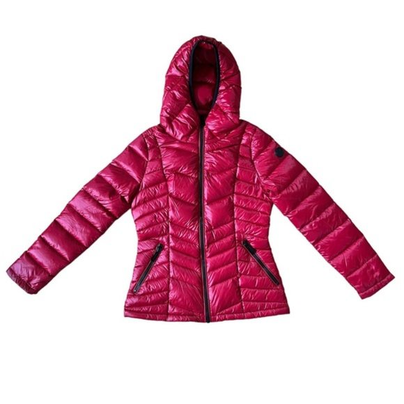 Red Calvin Klein Puffer Jacket Size Small - Picture 1 of 9